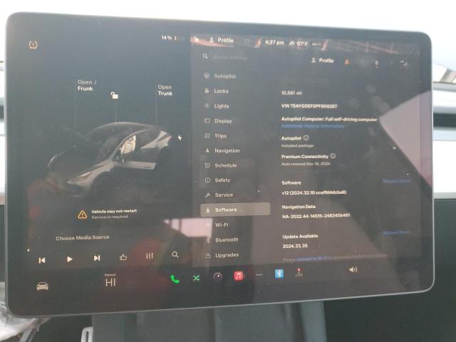 Photo 9 from auction – 2023 TESLA MODEL Y with VIN 7SAYGDEF0PF809287