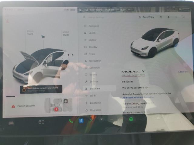 Photo 9 from auction – 2021 TESLA MODEL Y with VIN 5YJYGDEF3MF157841