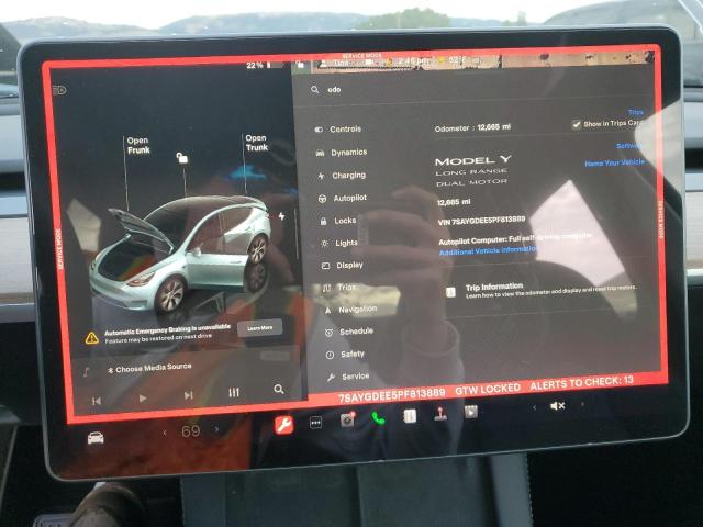 Photo 9 from auction – 2023 TESLA MODEL Y with VIN 7SAYGDEE5PF813889