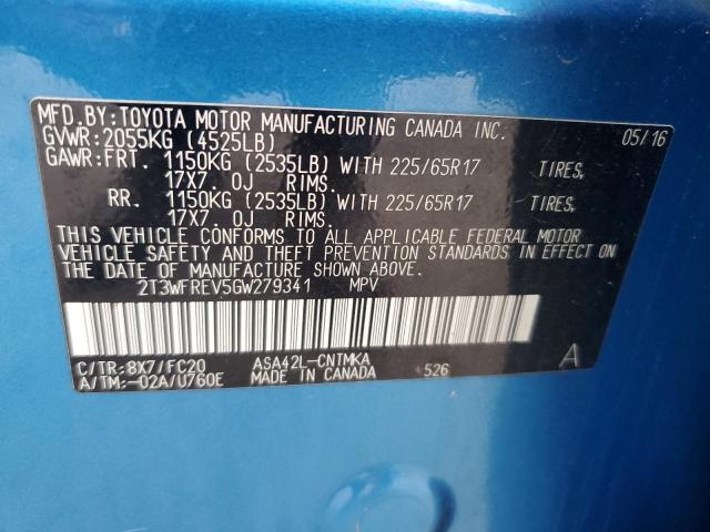 Photo 14 from auction – 2016 TOYOTA RAV4 XLE with VIN 2T3WFREV5GW279341