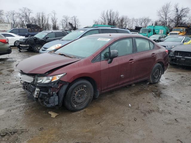 Photo 1 from auction – 2013 HONDA CIVIC LX with VIN 19XFB2F50DE231268