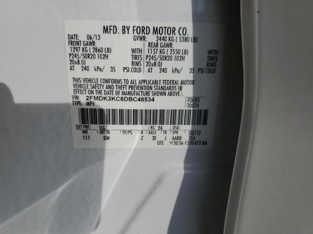 Photo 14 from auction – 2013 FORD EDGE LIMIT with VIN 2FMDK3KC8DBC48534