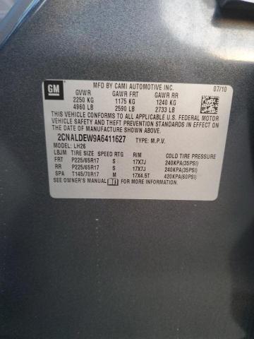 Photo 14 from auction – 2010 CHEVROLET EQUINOX LT with VIN 2CNALDEW9A6411627