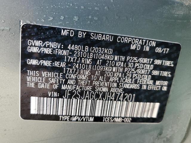 Photo 14 from auction – 2018 SUBARU FORESTER 2 with VIN JF2SJAGCXJH474201
