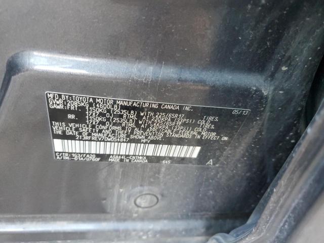 Photo 14 from auction – 2013 TOYOTA RAV4 XLE with VIN 2T3RFREV7DW054847