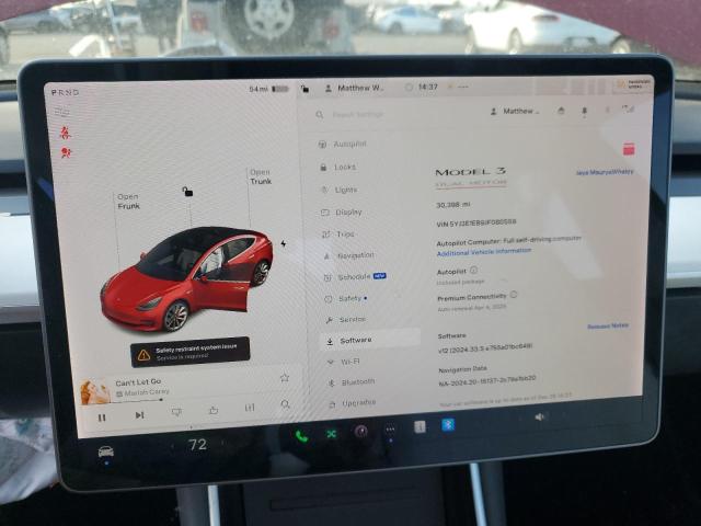Photo 9 from auction – 2018 TESLA MODEL 3 with VIN 5YJ3E1EB9JF080559