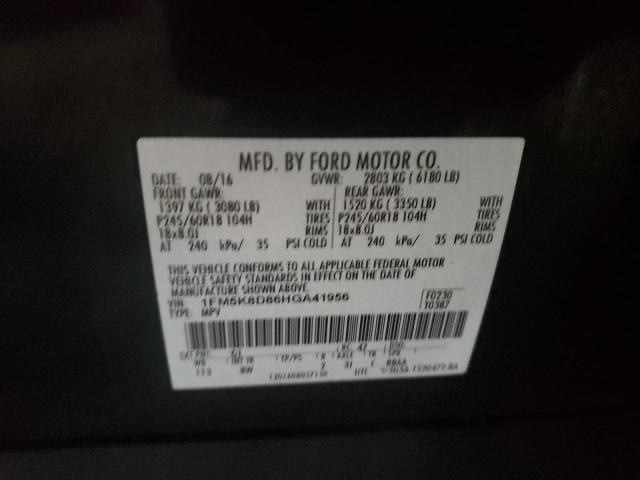 Photo 14 from auction – 2017 FORD EXPLORER X with VIN 1FM5K8D86HGA41956
