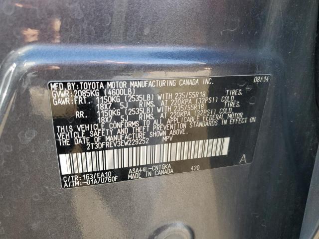 Photo 14 from auction – 2014 TOYOTA RAV4 LIMIT with VIN 2T3DFREV3EW229252