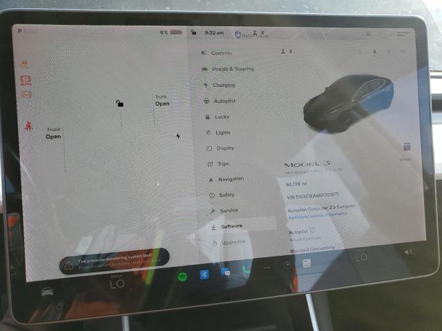 Photo 9 from auction – 2019 TESLA MODEL 3 with VIN 5YJ3E1EA6KF301575