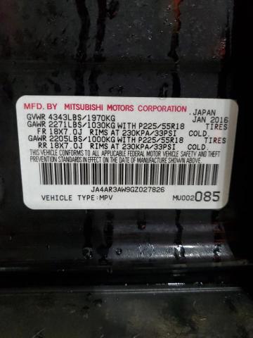 Photo 14 from auction – 2016 MITSUBISHI OUTLANDER with VIN JA4AR3AW9GZ027826