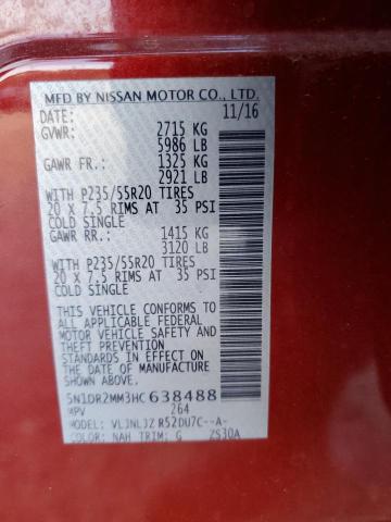 Photo 14 from auction – 2017 NISSAN PATHFINDER with VIN 5N1DR2MM3HC638488