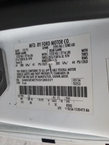 Photo 14 from auction – 2016 FORD TRANSIT CO with VIN NM0GE9E70G1260331