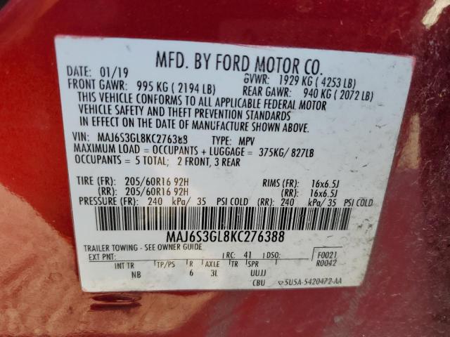 Photo 14 from auction – 2019 FORD ECOSPORT S with VIN MAJ6S3GL8KC276388