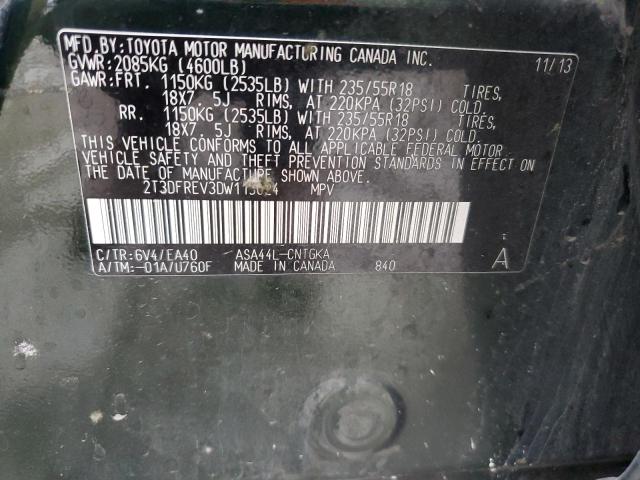 Photo 14 from auction – 2013 TOYOTA RAV4 LIMIT with VIN 2T3DFREV3DW115024