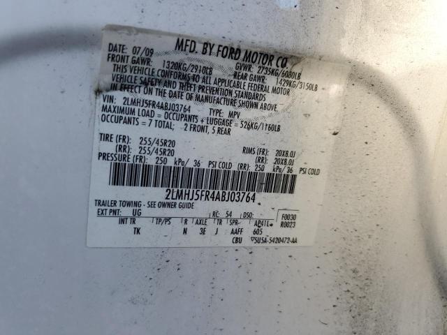 Photo 14 from auction – 2010 LINCOLN MKT with VIN 2LMHJ5FR4ABJ03764