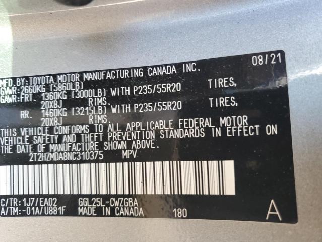 Photo 14 from auction – 2022 LEXUS RX 350 with VIN 2T2HZMDA8NC310375