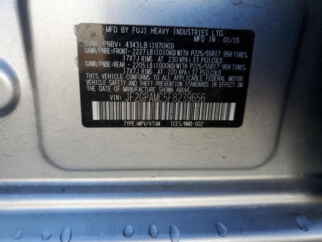 Photo 14 from auction – 2015 SUBARU XV CROSSTR with VIN JF2GPAMC5F8239656