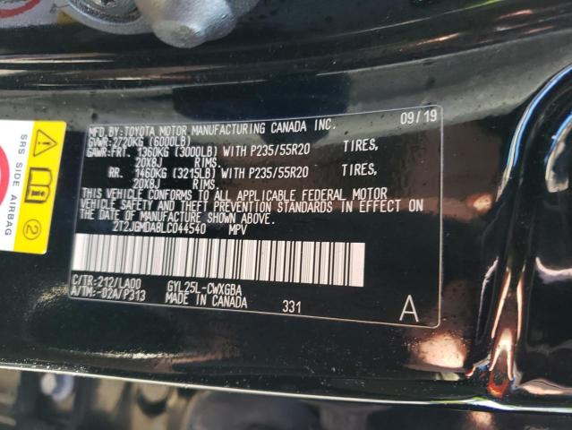 Photo 14 from auction – 2020 LEXUS RX 450H with VIN 2T2JGMDA8LC044540