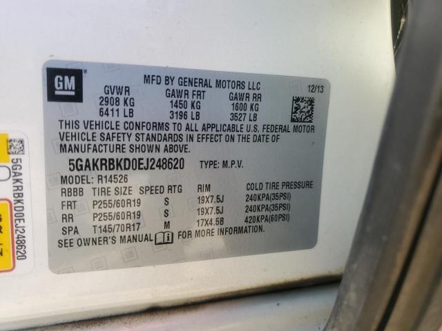 Photo 14 from auction – 2014 BUICK ENCLAVE with VIN 5GAKRBKD0EJ248620