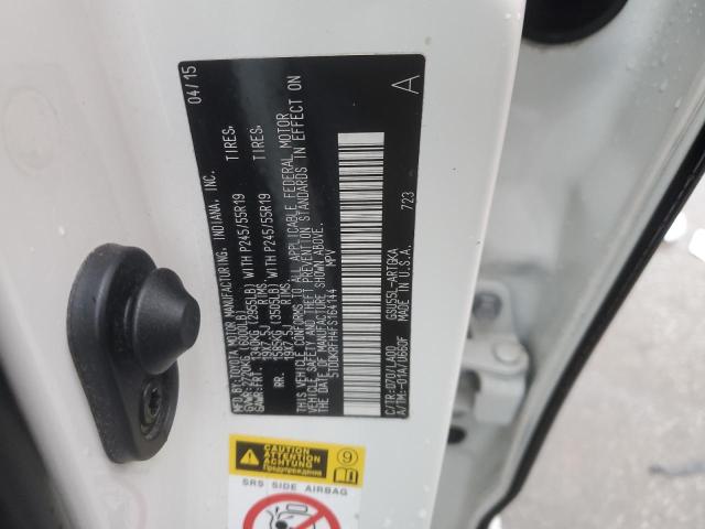 Photo 14 from auction – 2015 TOYOTA HIGHLANDER with VIN 5TDDKRFH4FS164144