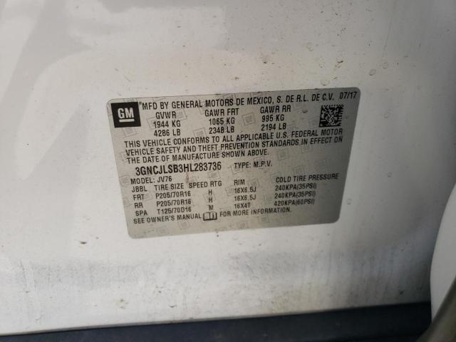 Photo 14 from auction – 2017 CHEVROLET TRAX 1LT with VIN 3GNCJLSB3HL283736