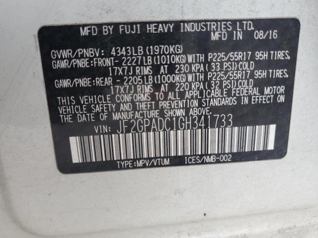 Photo 14 from auction – 2016 SUBARU CROSSTREK with VIN JF2GPADC1GH341733
