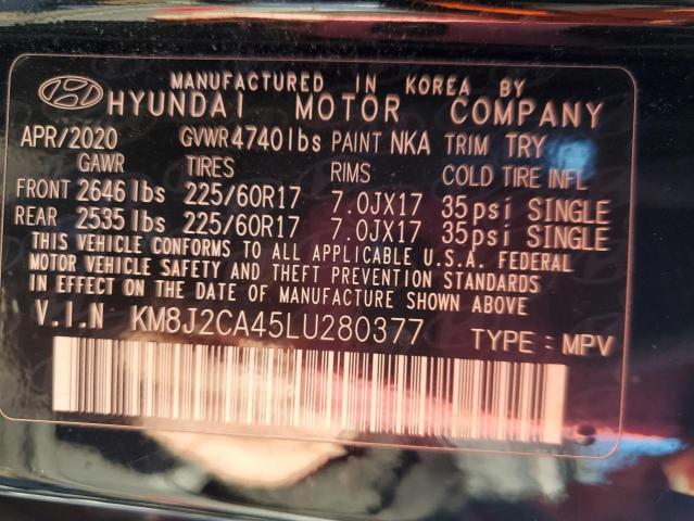 Photo 14 from auction – 2020 HYUNDAI TUCSON SE with VIN KM8J2CA45LU280377