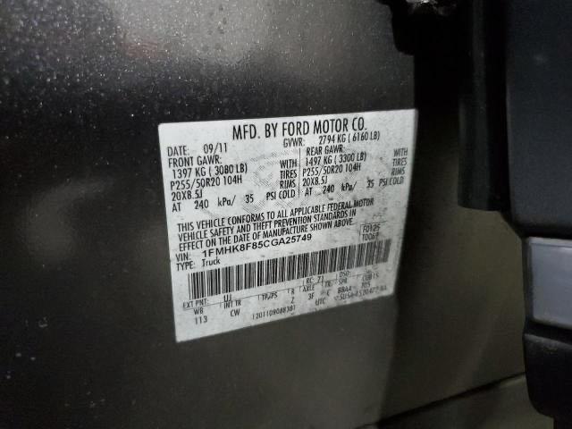 Photo 10 from auction – 2012 FORD EXPLORER L with VIN 1FMHK8F85CGA25749