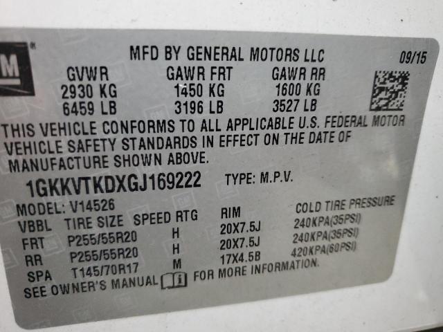 Photo 14 from auction – 2016 GMC ACADIA DEN with VIN 1GKKVTKDXGJ169222