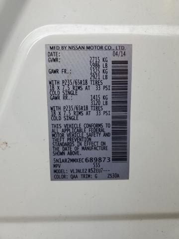 Photo 14 from auction – 2014 NISSAN PATHFINDER with VIN 5N1AR2MMXEC689873