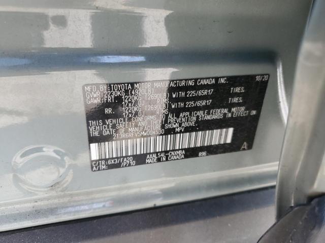 Photo 14 from auction – 2021 TOYOTA RAV4 XLE with VIN 2T3R6RFV5MW004530