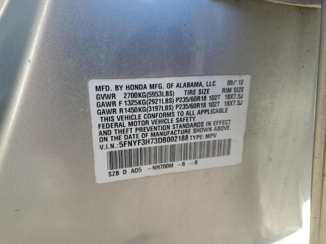 صورة رقم 14 من المزاد - 2013 HONDA PILOT EXLN مع VIN 5FNYF3H73DB002188