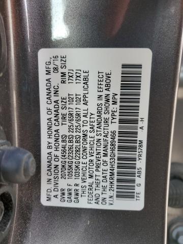 Photo 14 from auction – 2016 HONDA CR-V EX with VIN 2HKRM4H53GH689466