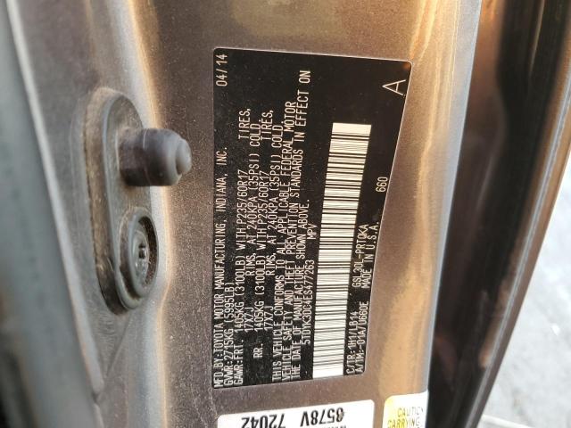 Photo 14 from auction – 2014 TOYOTA SIENNA XLE with VIN 5TDYK3DC4ES477263