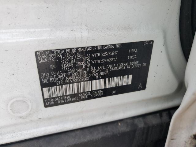 Photo 14 from auction – 2019 TOYOTA RAV4 LE with VIN 2T3H1RFV2KC009063