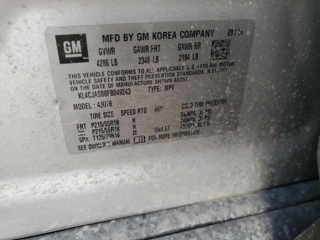 Photo 14 from auction – 2015 BUICK ENCORE with VIN KL4CJASB8FB049243