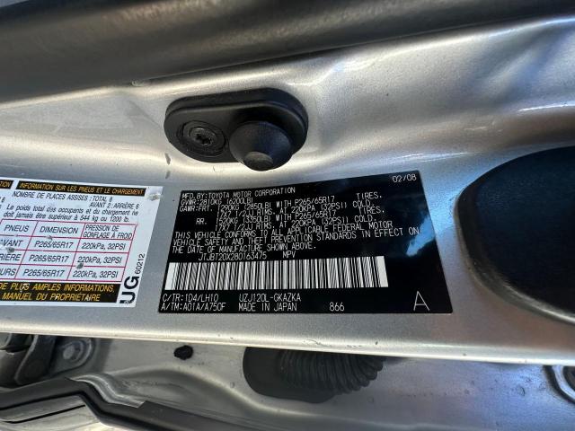Photo 10 from auction – 2008 LEXUS GX 470 with VIN JTJBT20X280163475