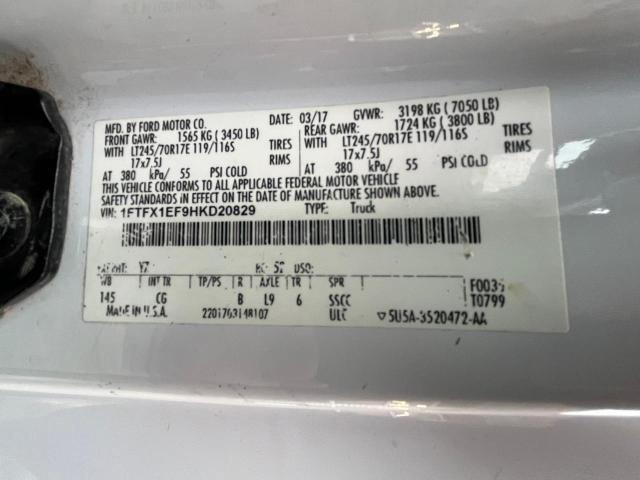 Photo 10 from auction – 2017 FORD F150 SUPER with VIN 1FTFX1EF9HKD20829