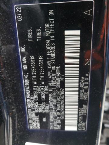 Photo 14 from auction – 2022 TOYOTA HIGHLANDER with VIN 5TDGZRBH2NS207862