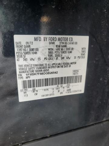 Photo 14 from auction – 2013 FORD EXPLORER L with VIN 1FM5K7F88DGB26542