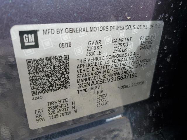 Photo 14 from auction – 2018 CHEVROLET EQUINOX LT with VIN 3GNAXSEV3JS637191
