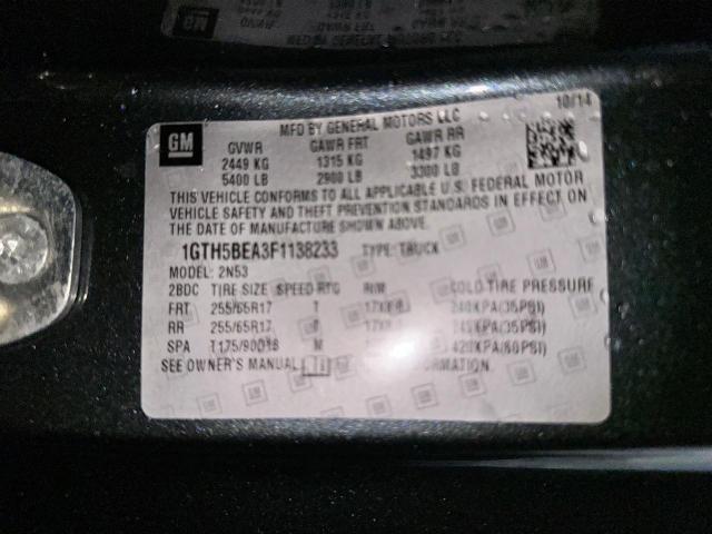 Photo 10 from auction – 2015 GMC CANYON SLE with VIN 1GTH5BEA3F1138233