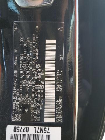 Photo 14 from auction – 2012 TOYOTA SEQUOIA LI with VIN 5TDKY5G17CS042826