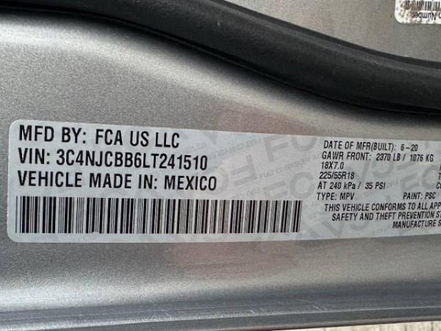 Photo 10 from auction – 2020 JEEP COMPASS LA with VIN 3C4NJCBB6LT241510