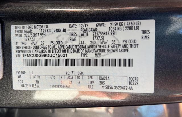 Photo 10 from auction – 2013 FORD ESCAPE SE with VIN 1FMCU0G99DUC15621