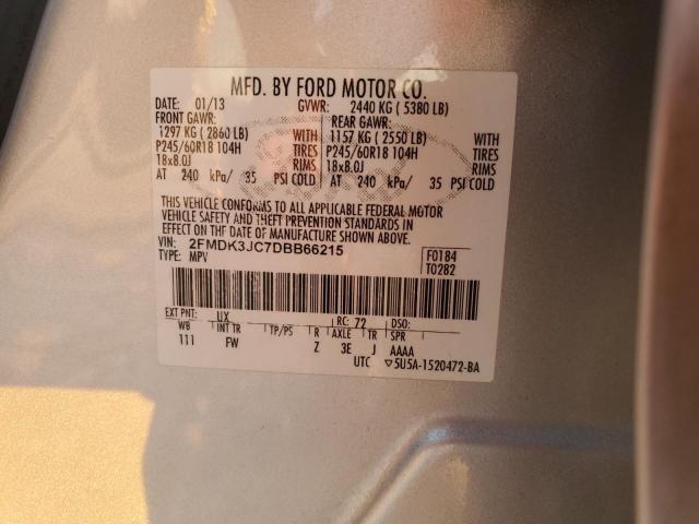 Photo 14 from auction – 2013 FORD EDGE SEL with VIN 2FMDK3JC7DBB66215