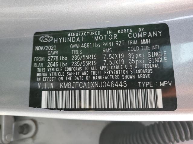Photo 14 from auction – 2022 HYUNDAI TUCSON SEL with VIN KM8JFCA1XNU046443