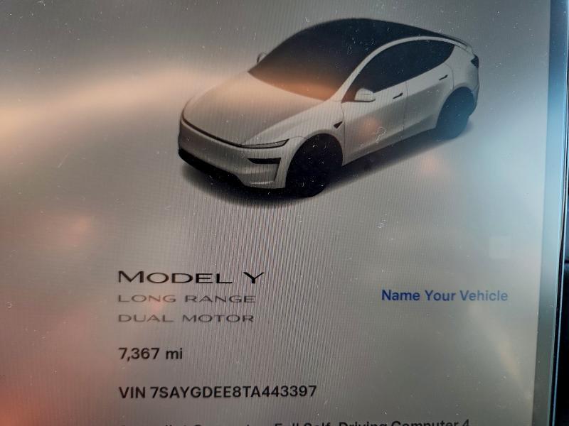 Photo 9 from auction – 2026 TESLA MODEL Y with VIN 7SAYGDEE8TA443397