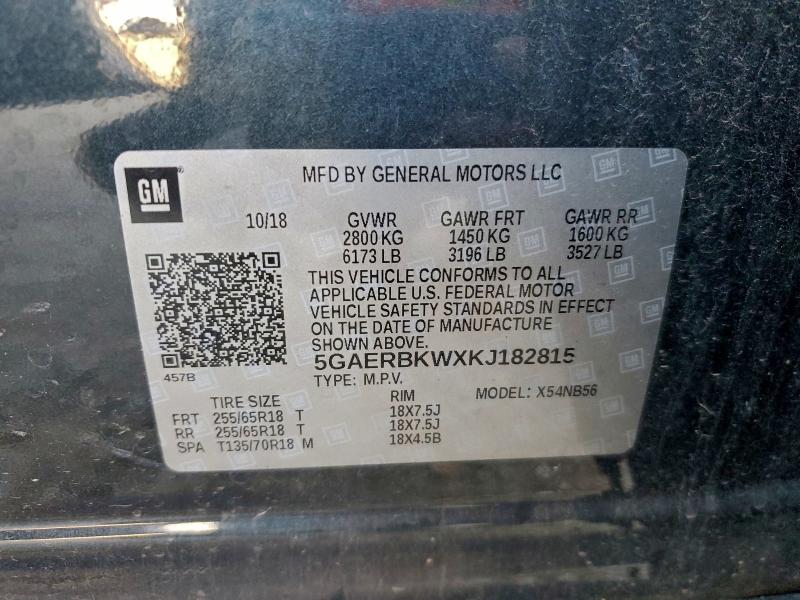 Photo 14 from auction – 2019 BUICK ENCLAVE with VIN 5GAERBKWXKJ182815