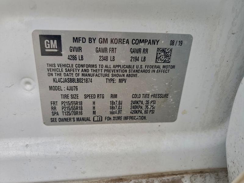 Photo 14 from auction – 2020 BUICK ENCORE PRE with VIN KL4CJASB8LB021874